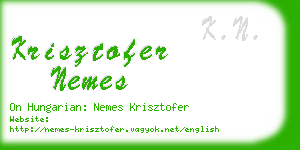 krisztofer nemes business card